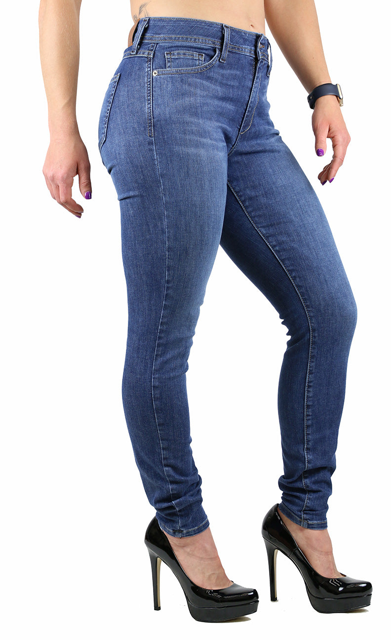 Nicole High Rise Skinny Medium Stone Wash