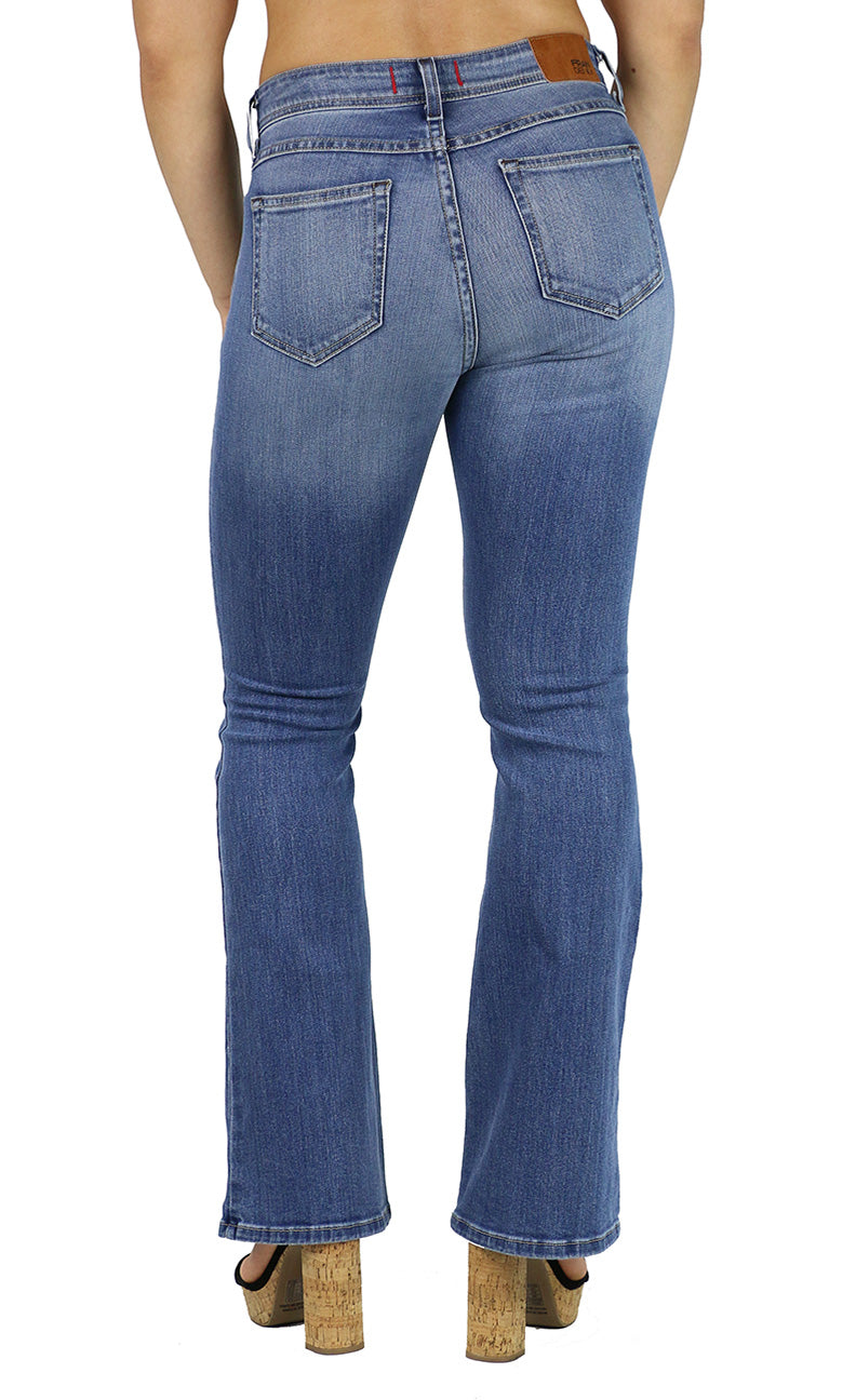 Hazel Petite Flare Medium Wash